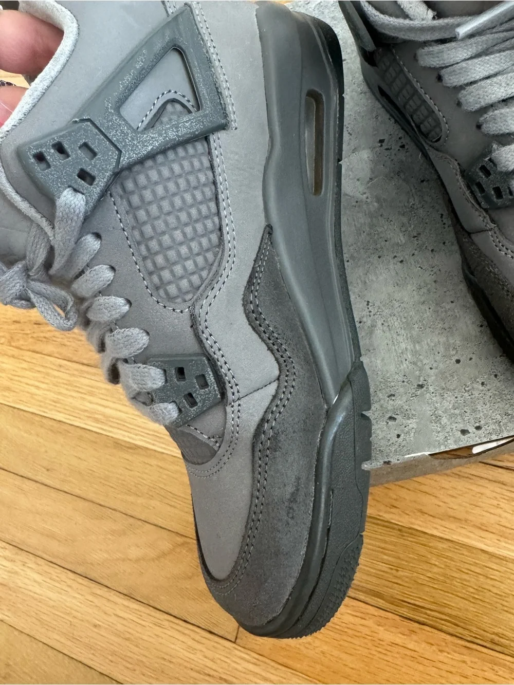 Air Jordan 4 Retro SE (GS) Smoke Grey/Iron Grey Youth Boys Size 5 Sneakers